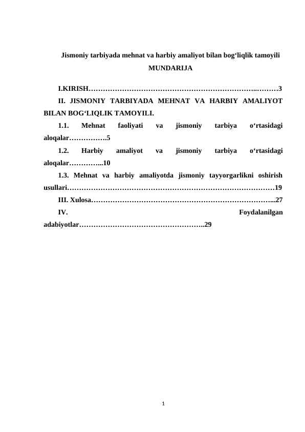 Jismoniy tarbiyada mehnat va harbiy amaliyot bilan bog‘liqlik tamoyili