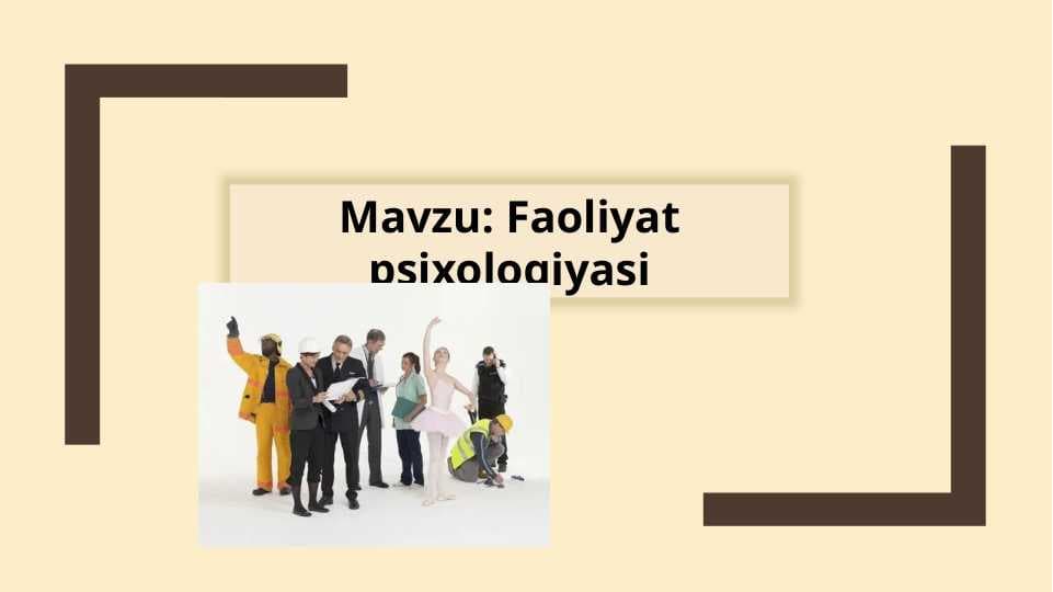 Faoliyat psixologiyasi