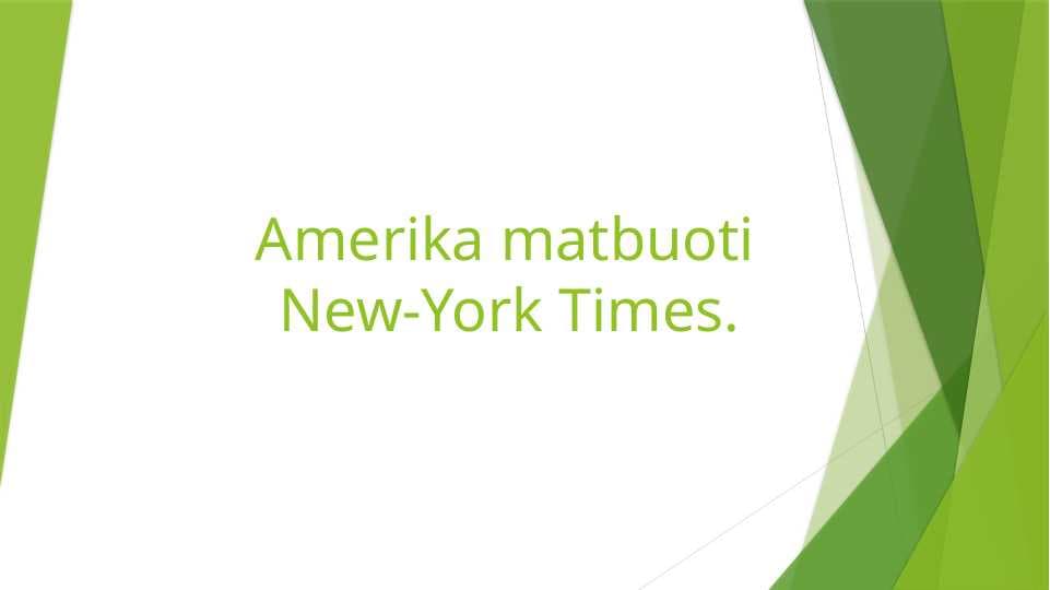 Amerika matbuoti New-York Times