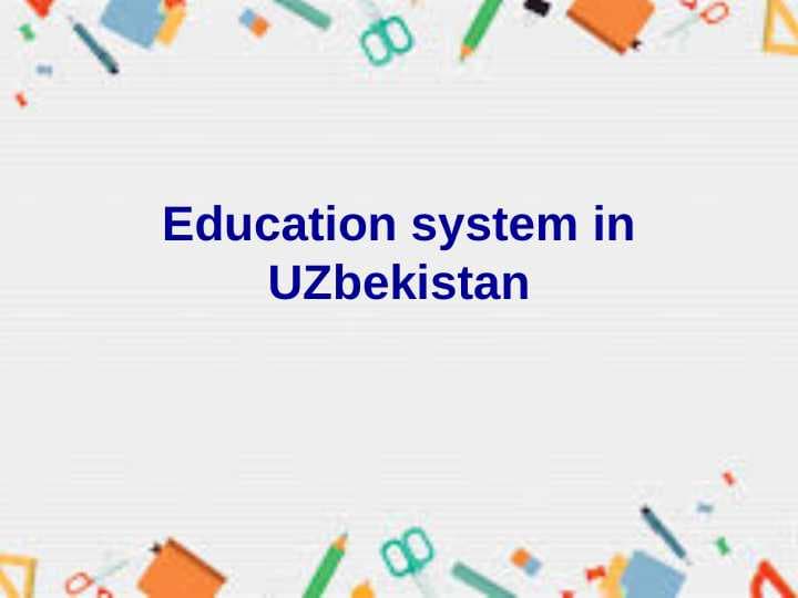 Education system in Uzbekistan