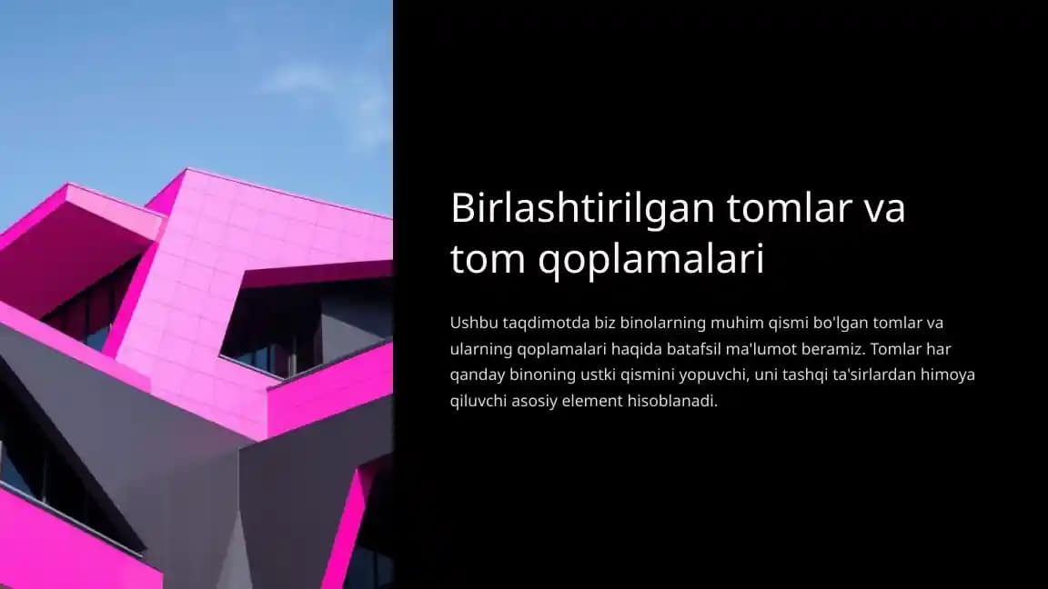 Birlashtirilgan tomlar va tom qoplamalari