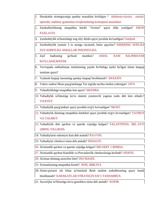 Dinshunoslik test