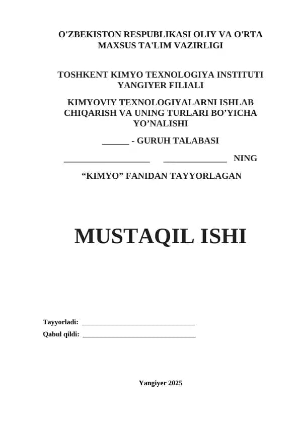 Atom massa. Molekulyar massa. Modda miqdori va massa. Referat 14 bet.