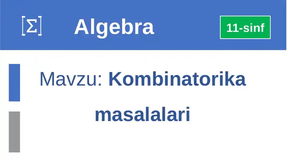 Kombinatorika masalalari