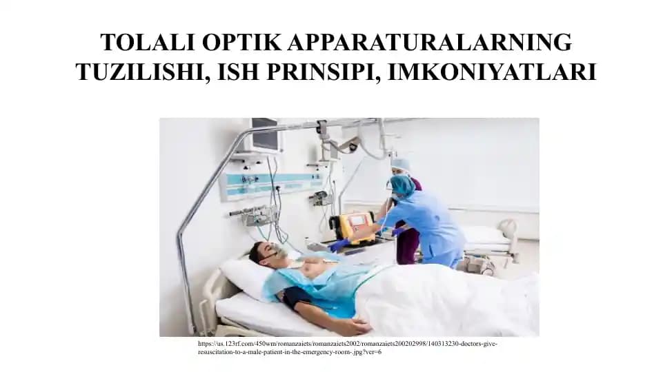 TOLALI OPTIK APPARATURALARNING TUZILISHI, ISH PRINSIPI, IMKONIYATLARI