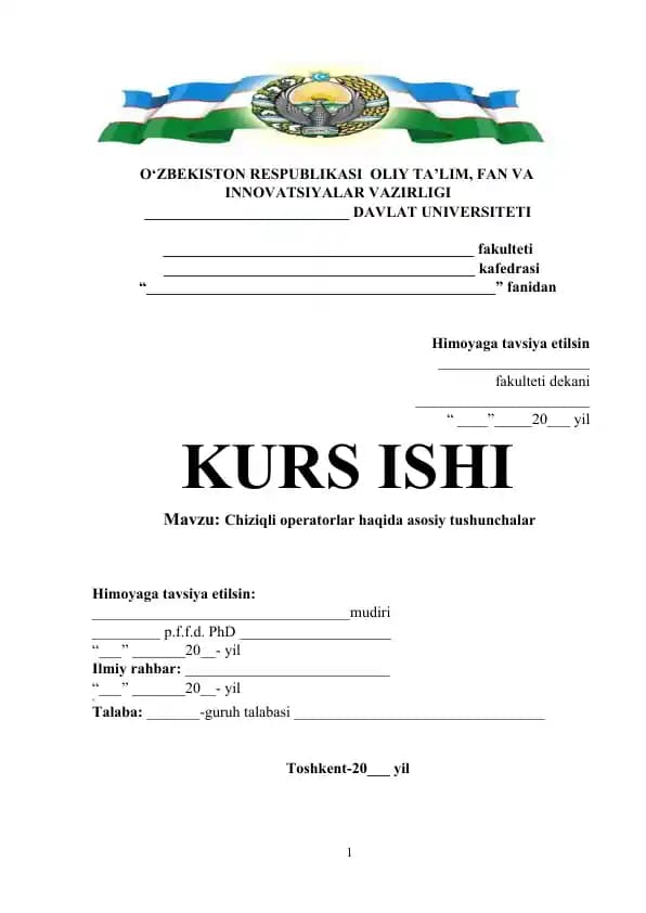 Chiziqli operatorlar haqida asosiy tushunchalar