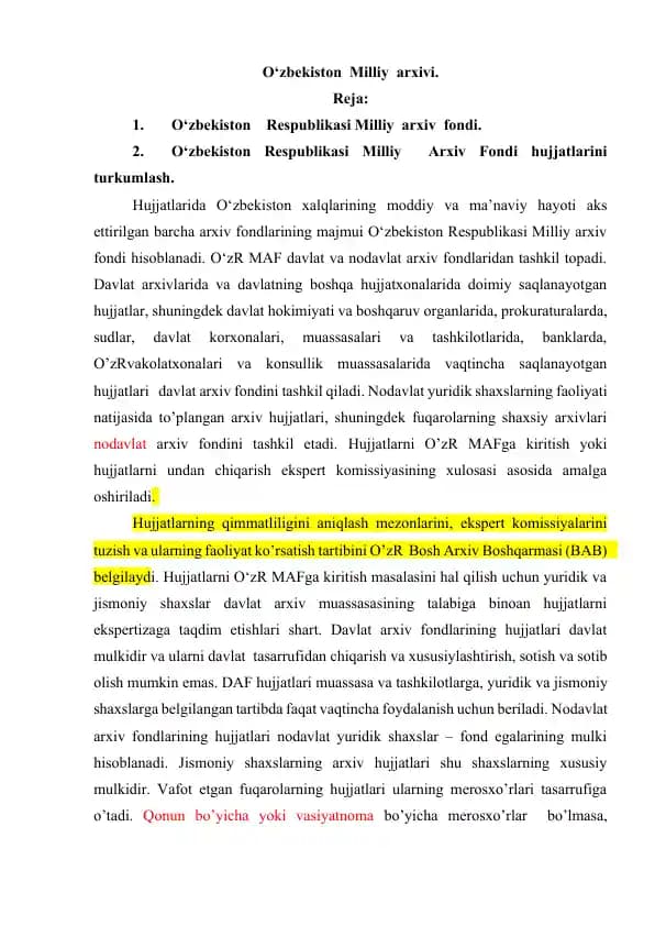 O‘zbekiston Milliy arxivi