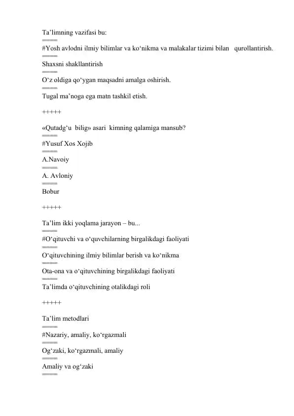 pedagogika va psixologiya