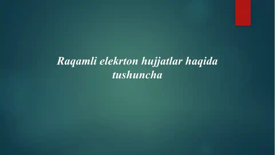 Elektron hujjatlar