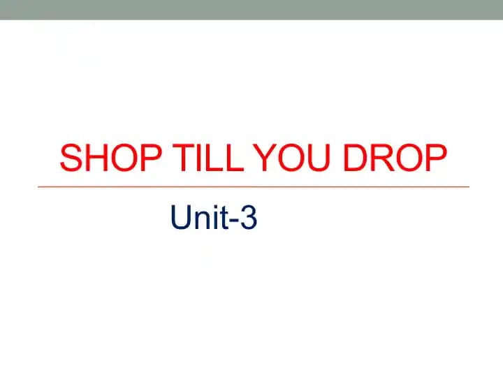 Shop till you drop