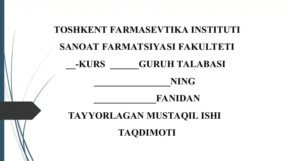 Korxonada foydalaniladigan jihozlar validatsiyasi. Taqdimot 13 bet.