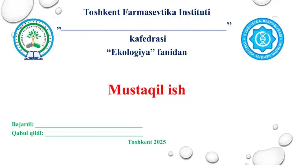 19. Xronobiologiya. Bioritmlarning moslashuvchanligi. Taqdimot 11 bet.