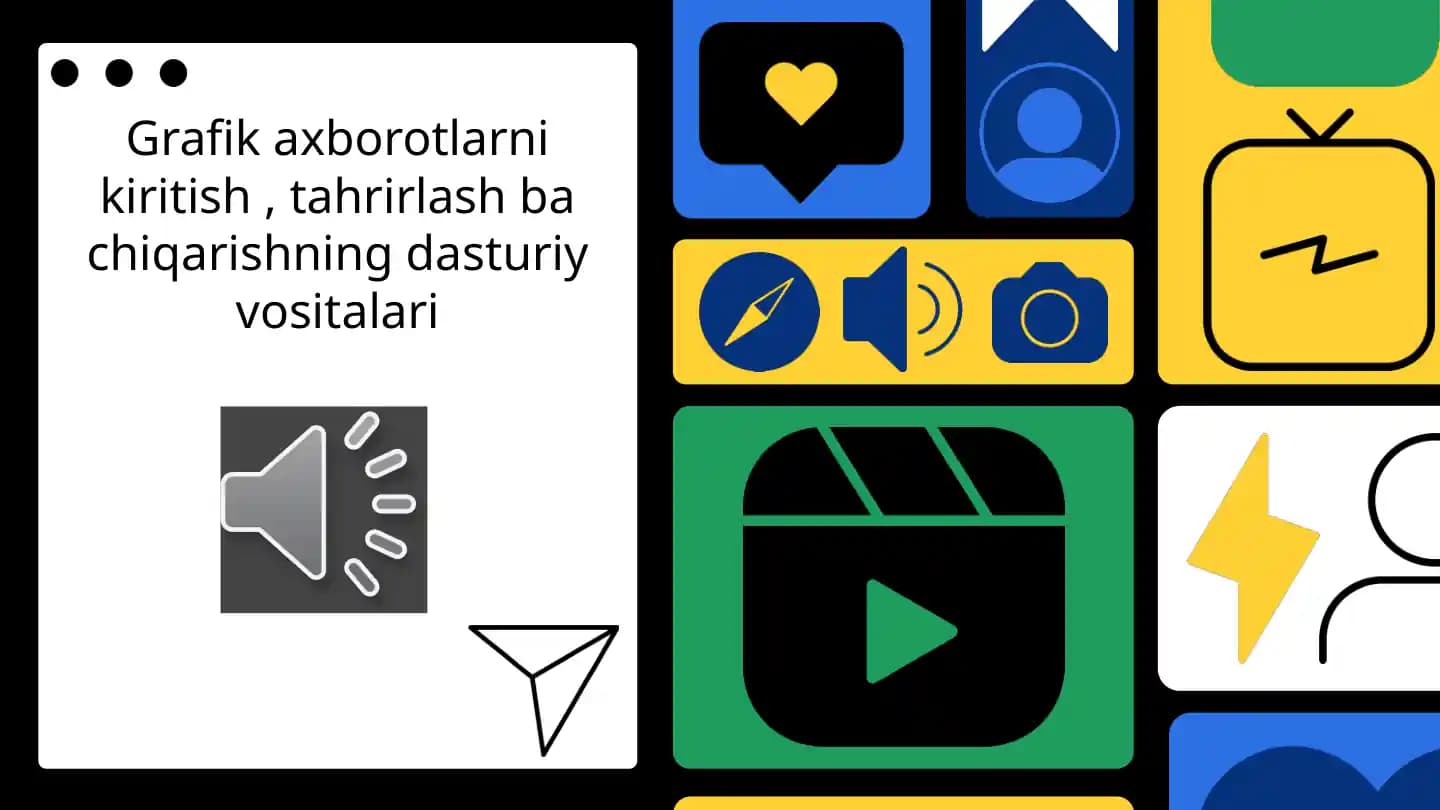 Grafik axborotlarni kiritish , tahrirlash va chiqarishning dasturiy vositalari