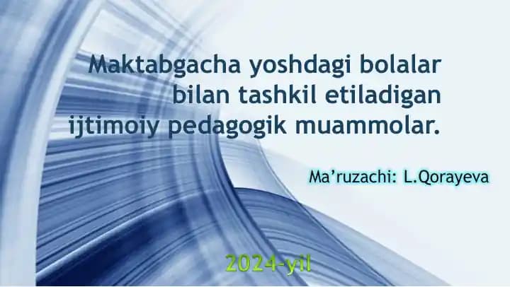 Ijtimoiy pedagogik muammolar