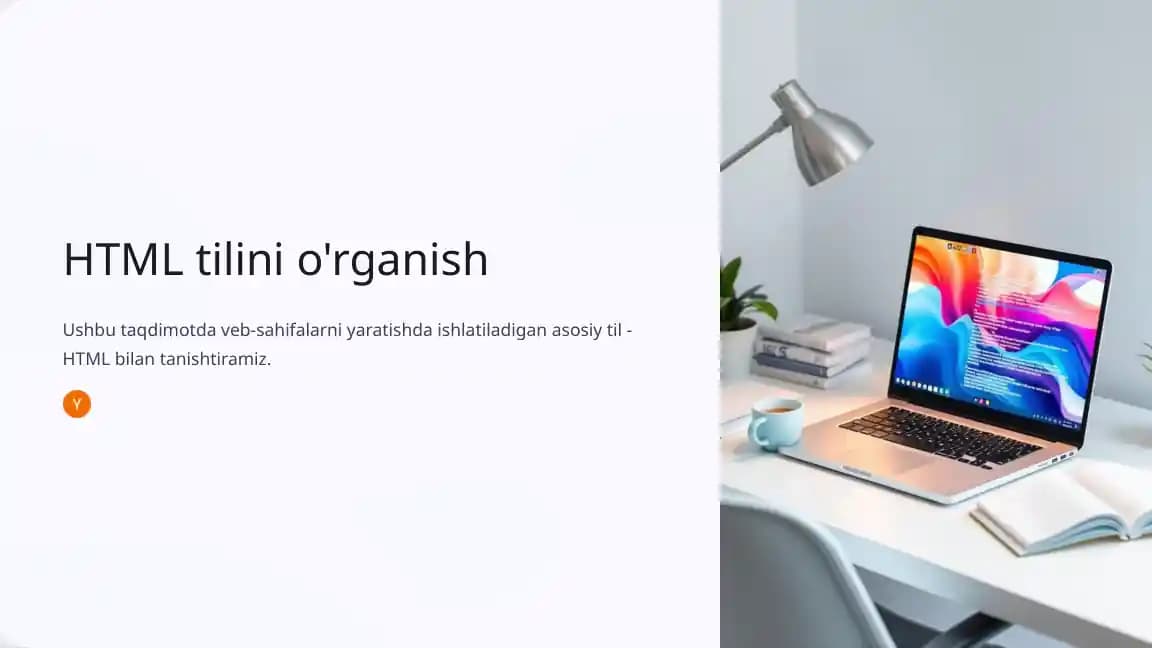 HTML tilini o'rganish