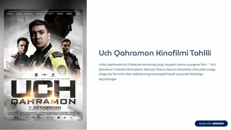 Uch Qahramon Kinofilmi Tahlili