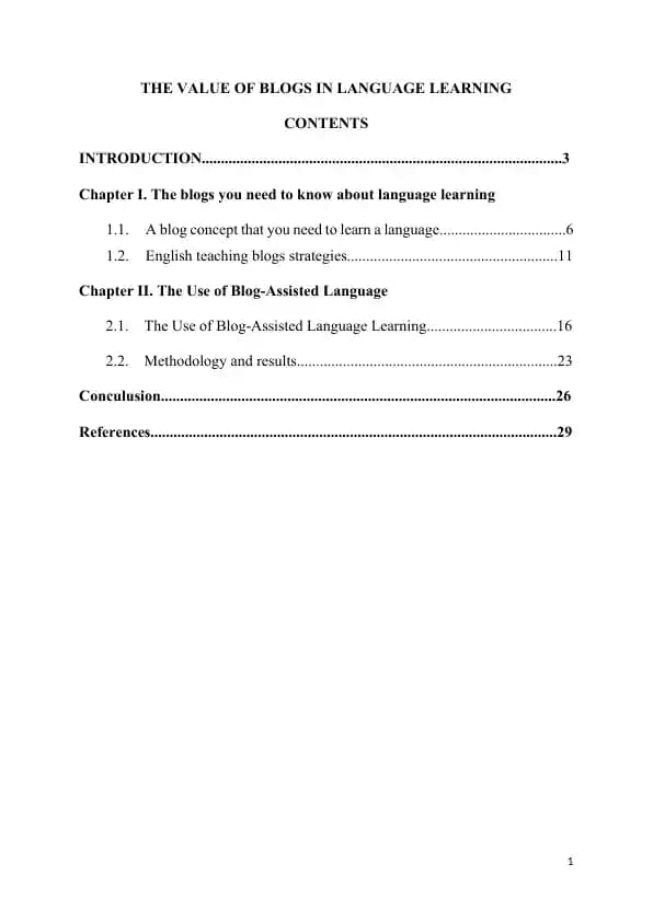 THE VALUE OF BLOGS IN LANGUAGE LEARNING