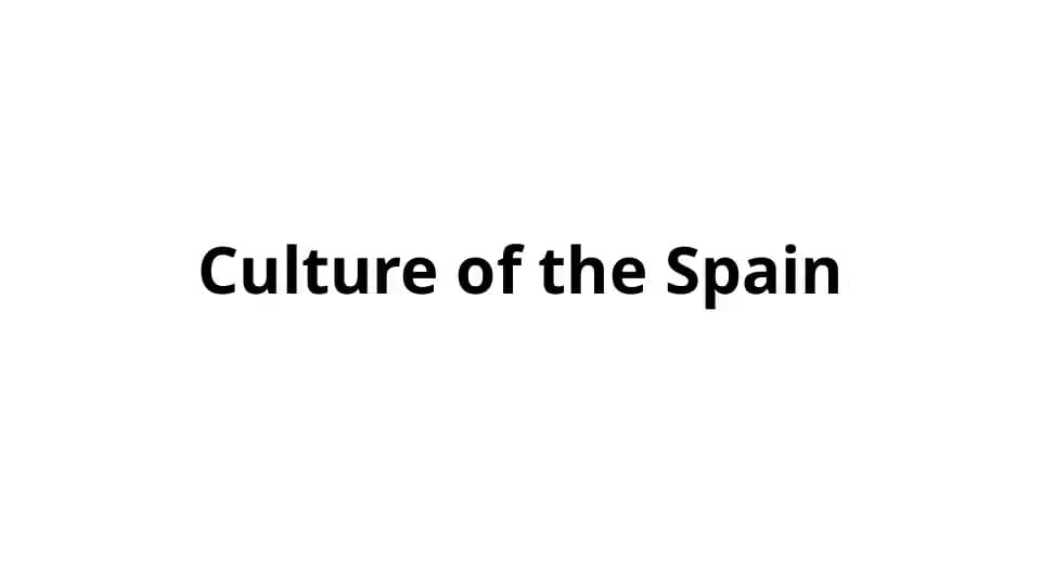 Culture of the Spain