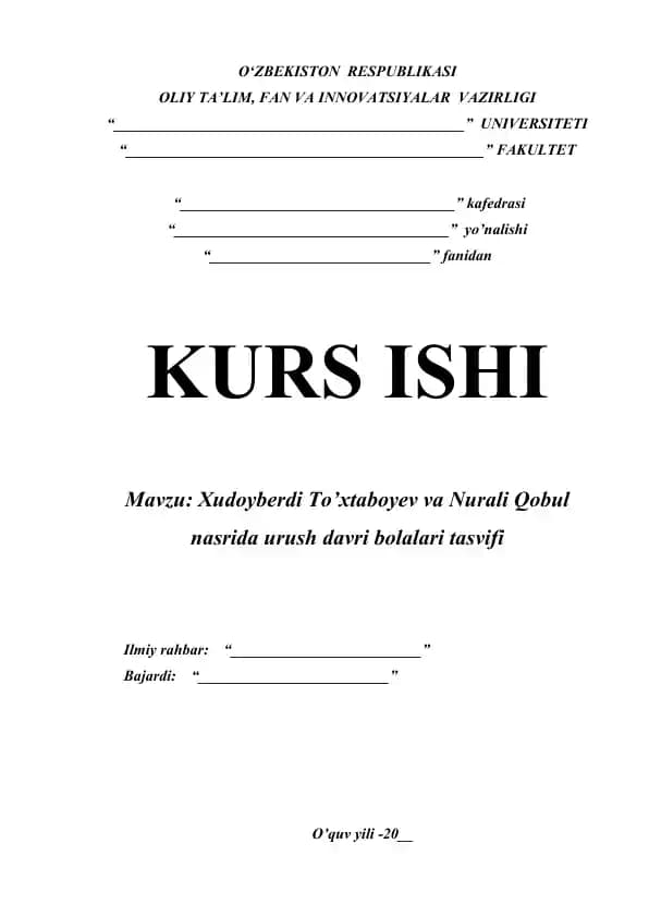 Xudoyberdi To’xtaboyev va Nurali Qobul nasrida urush davri bolalari tasvifi