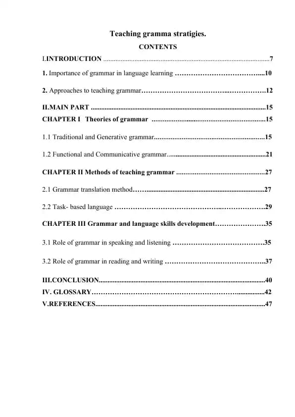 Teaching Grammar Strategies