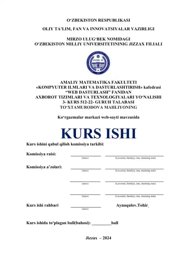 Ko‘rgazmalar markazi web-sayti