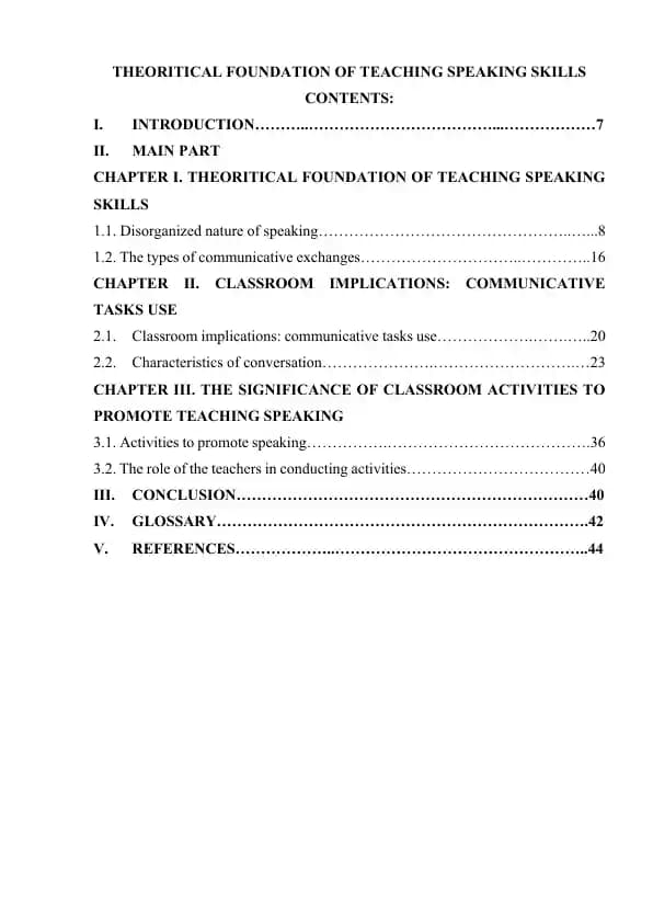 THEORITICAL FOUNDATION OF TEACHING SPEAKING SKILLS