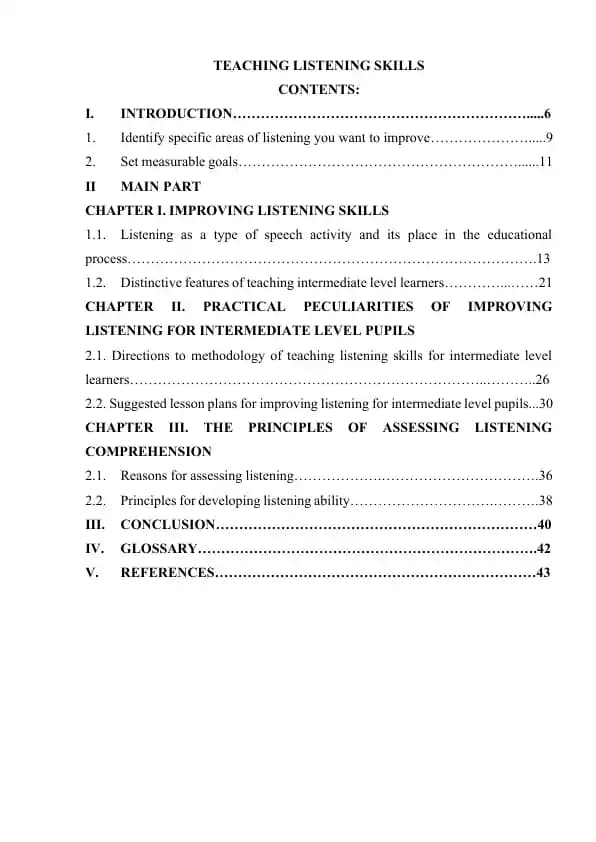 Teaching Listening Skills