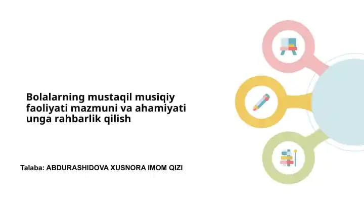 Bolalarning Mustaqil Musiqiy Faoliyati