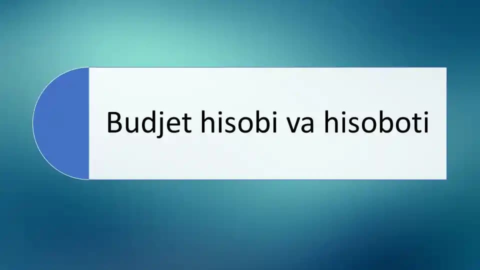 Budjet hisobi va hisoboti