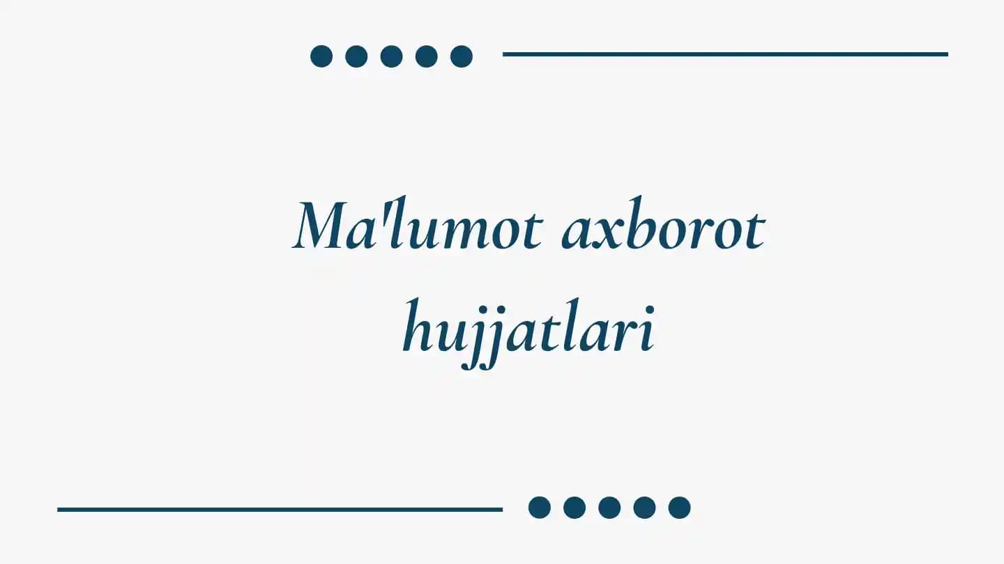 axborot hujjatlari