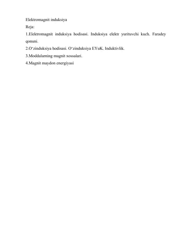 Elektromagnit induksiya