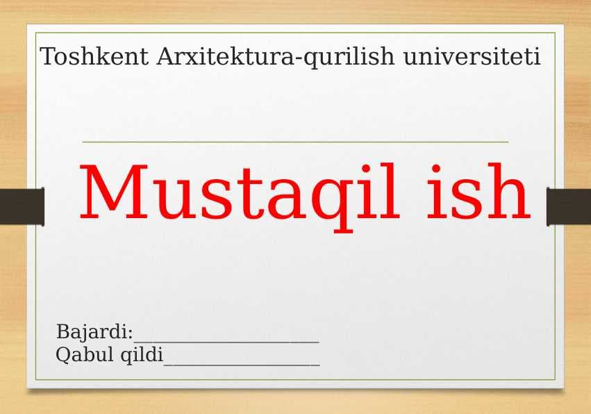 chozilish va egilish birgalikda tasiri