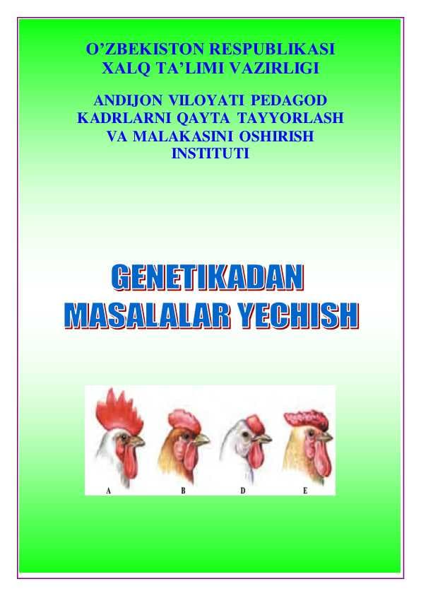 Genetikadan masalalar yechish usullari