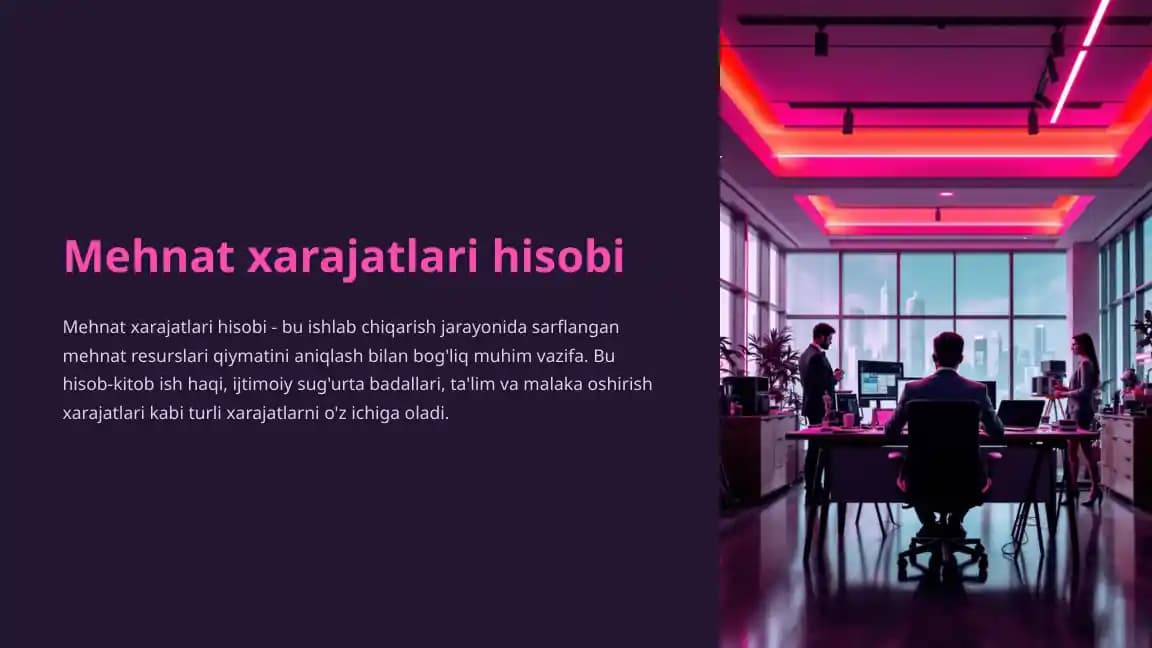 Mehnat xarajatlari hisobi