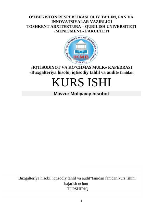 moliyaviy hisobot