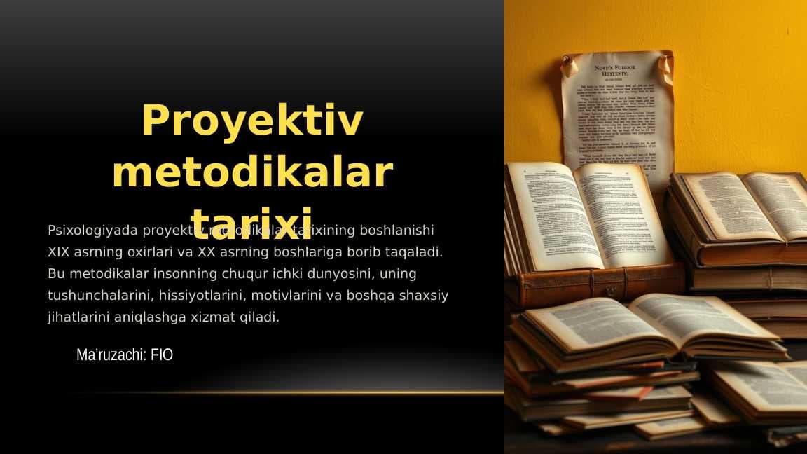 Proyektiv metodikalar tarixi