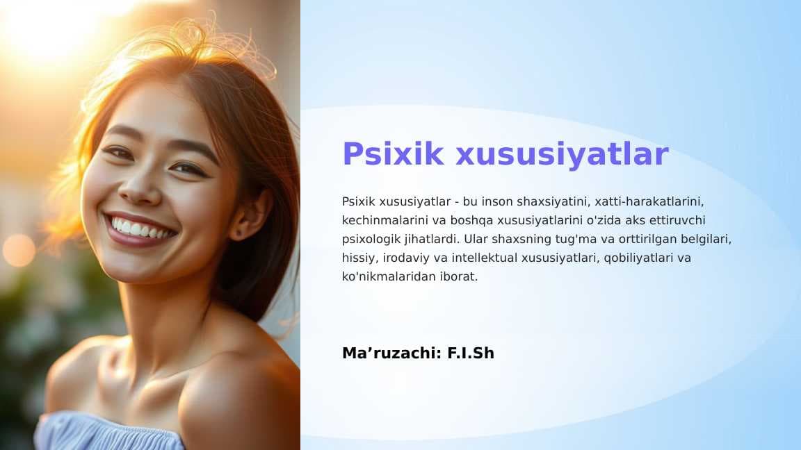 Psixik xususiyatlar