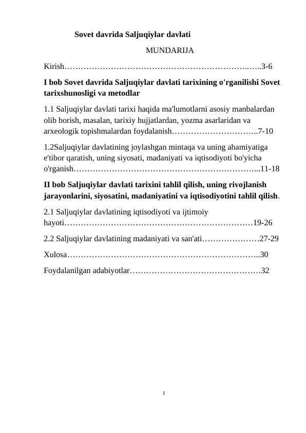 Sovet davrida Saljuqiylar davlati