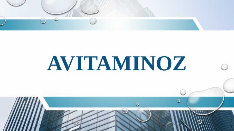 AVITAMINOZ