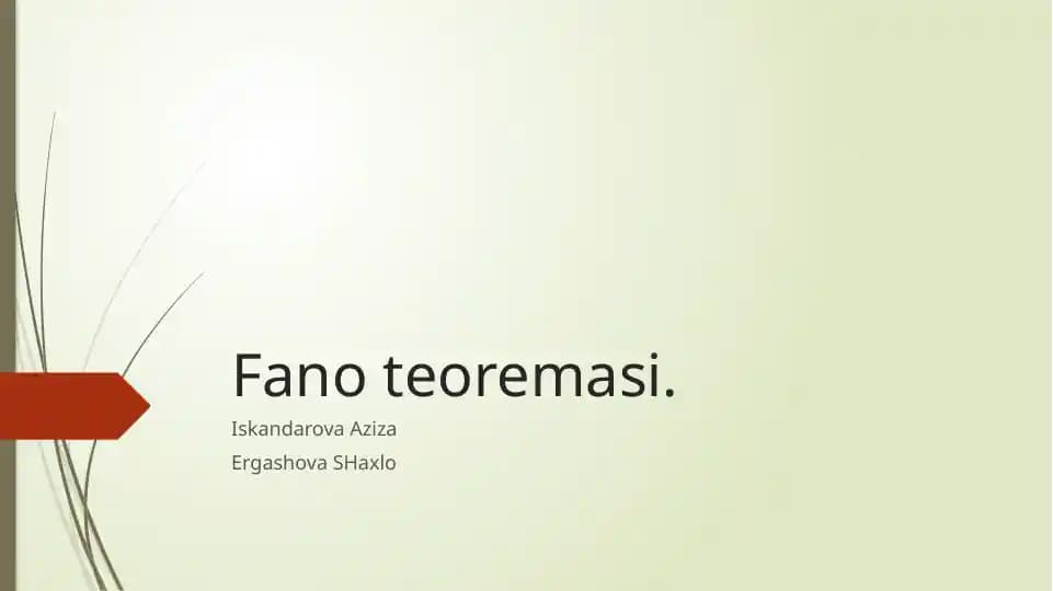 Fano teoremasi