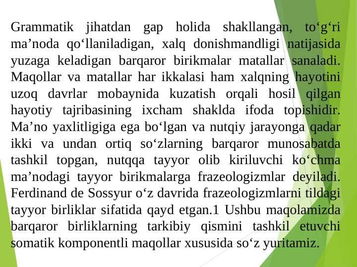 Somatik komponentli maqollar