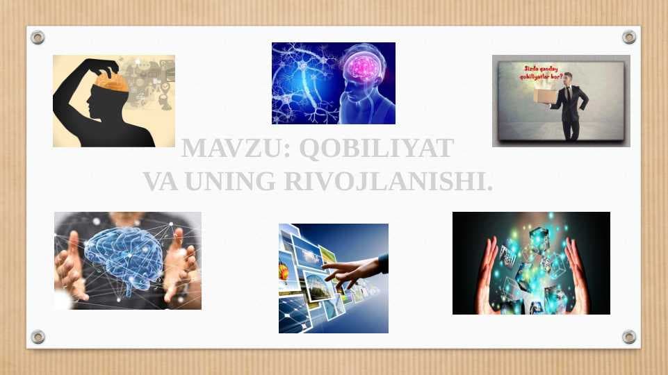 Qobiliyat va uning rivojlanishi
