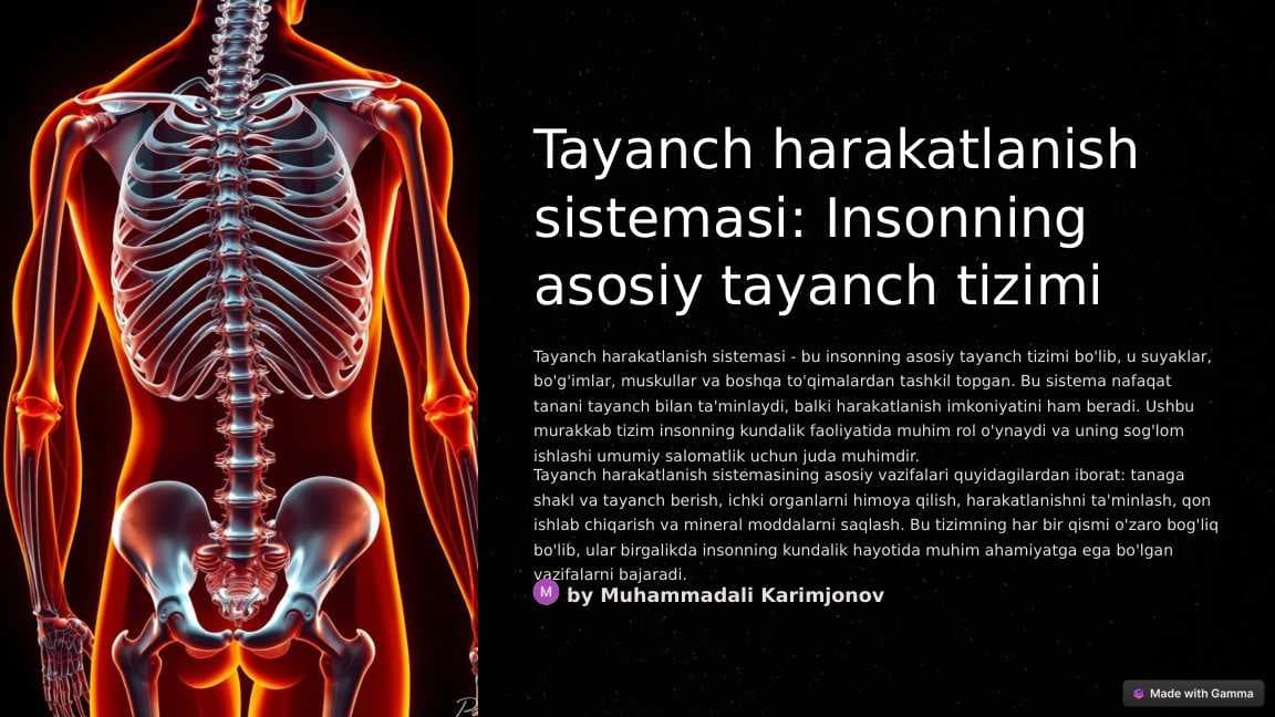 Tayanch harakatlanish sistemasi