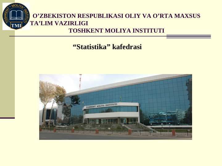 Statistik ma’lumotlarni jadval va grafiklarda tasvirlash