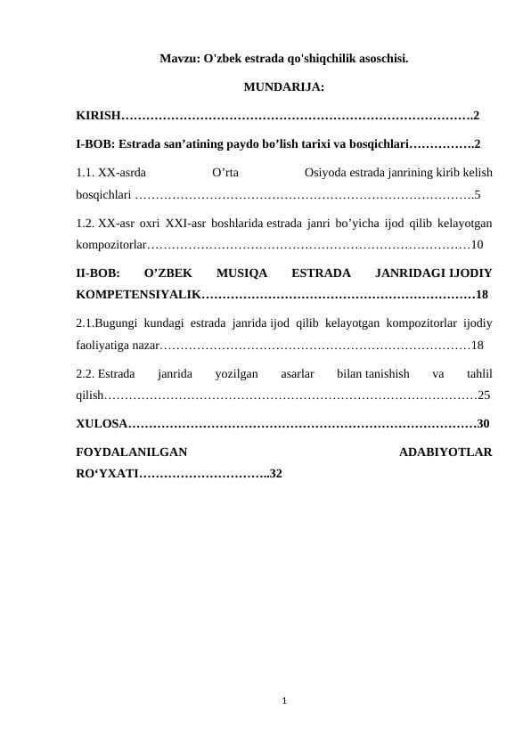 O'zbek estrada qo'shiqchilik asoschisi.