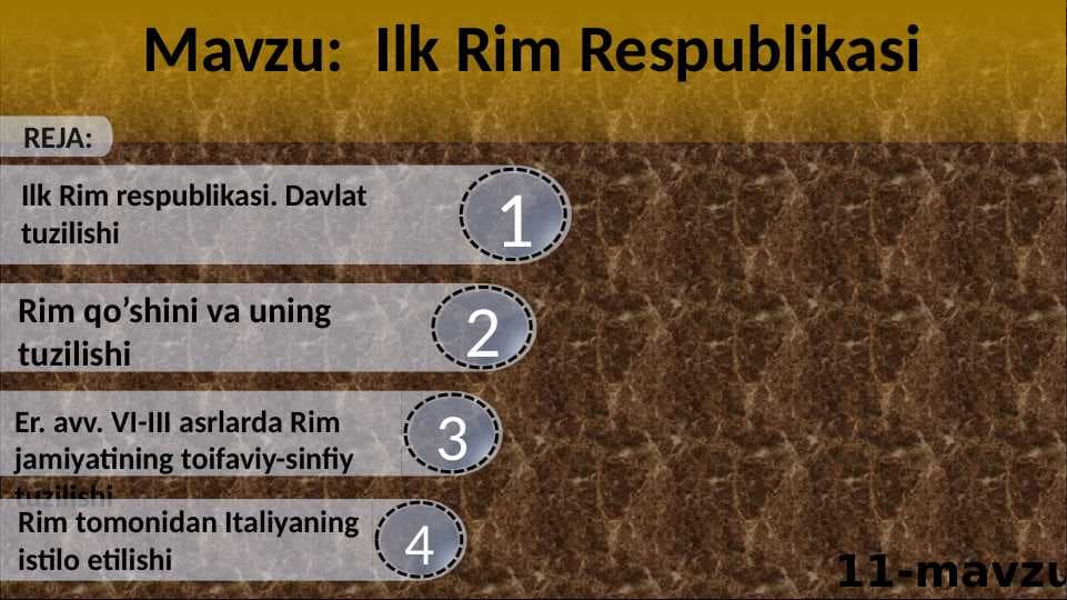 Qadimgi Rim tarixiga kirish