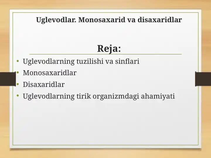 Uglevodlar