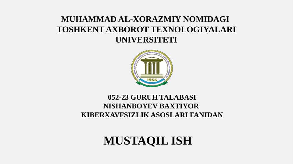 Kiberxavfsizlik sohasida karrera yo‘llarini o‘rganish