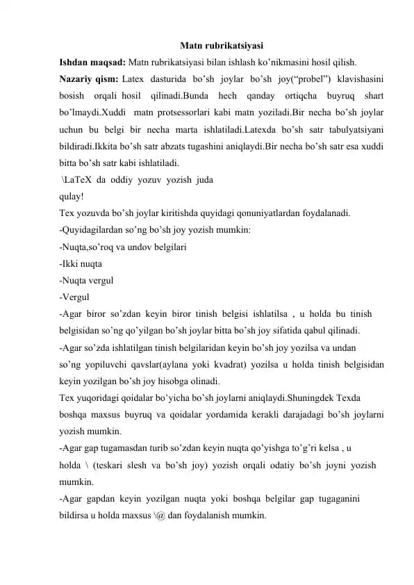 Matn rubrikatsiyasi