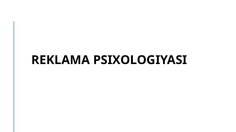Reklama psixologiyasi